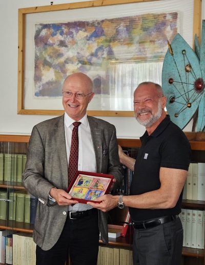 The Rector of the University of Salerno, Prof. Vincenzo Loia, meets the Rector of the University of Örebro (Sweden), Prof. Johan Schnürer.