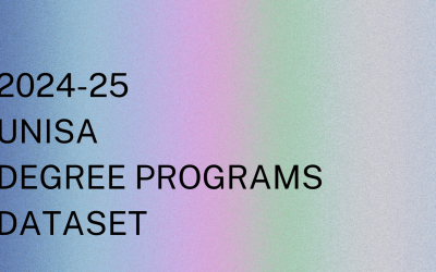 Work begins on the 2024/2025 Degree programs dataset
