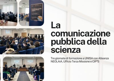 Public Communication of Science: tree days of training at University of Salerno