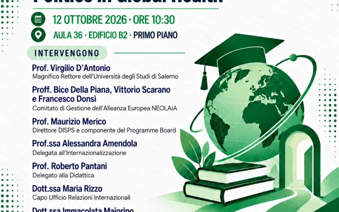 Al via il Joint Bachelor in Science, Management and Politics in Global Health